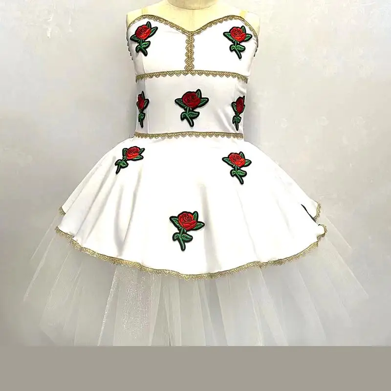 The Awakening Of Flora Ballet Dress For Girls Romantic Tutu Flower Fairy Long Child Professional Ballet Costume Ballerina Dress