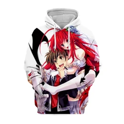 Sudadera con capucha de Anime japonés Harajuku para hombres y mujeres, sudaderas con estampado 3D de DxD HERO, Jersey fresco de moda, abrigo para niños