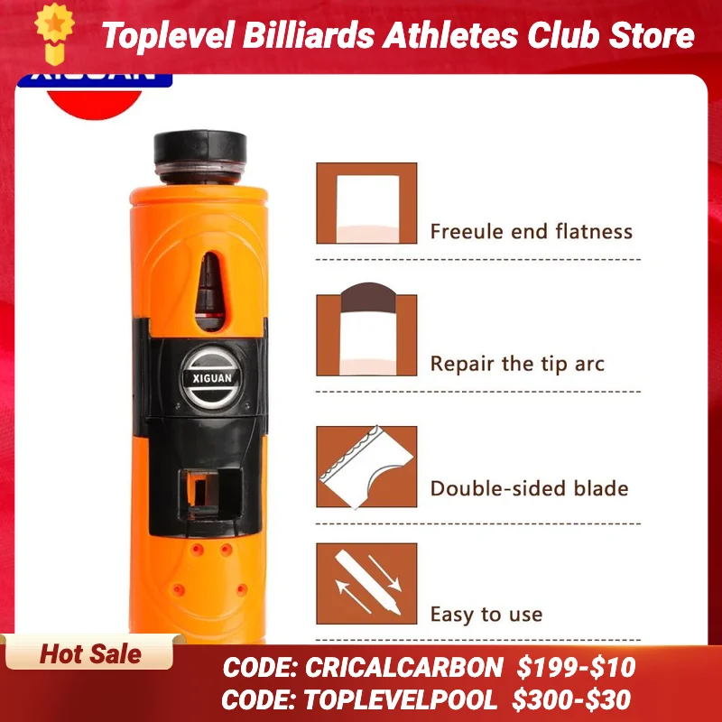 

Ремкомплект для бильярда XIGUAN, многофункциональный инструмент для ремонта наконечников, триммер, боковая резка, резка наконечника, наконечник 11,5-14 мм