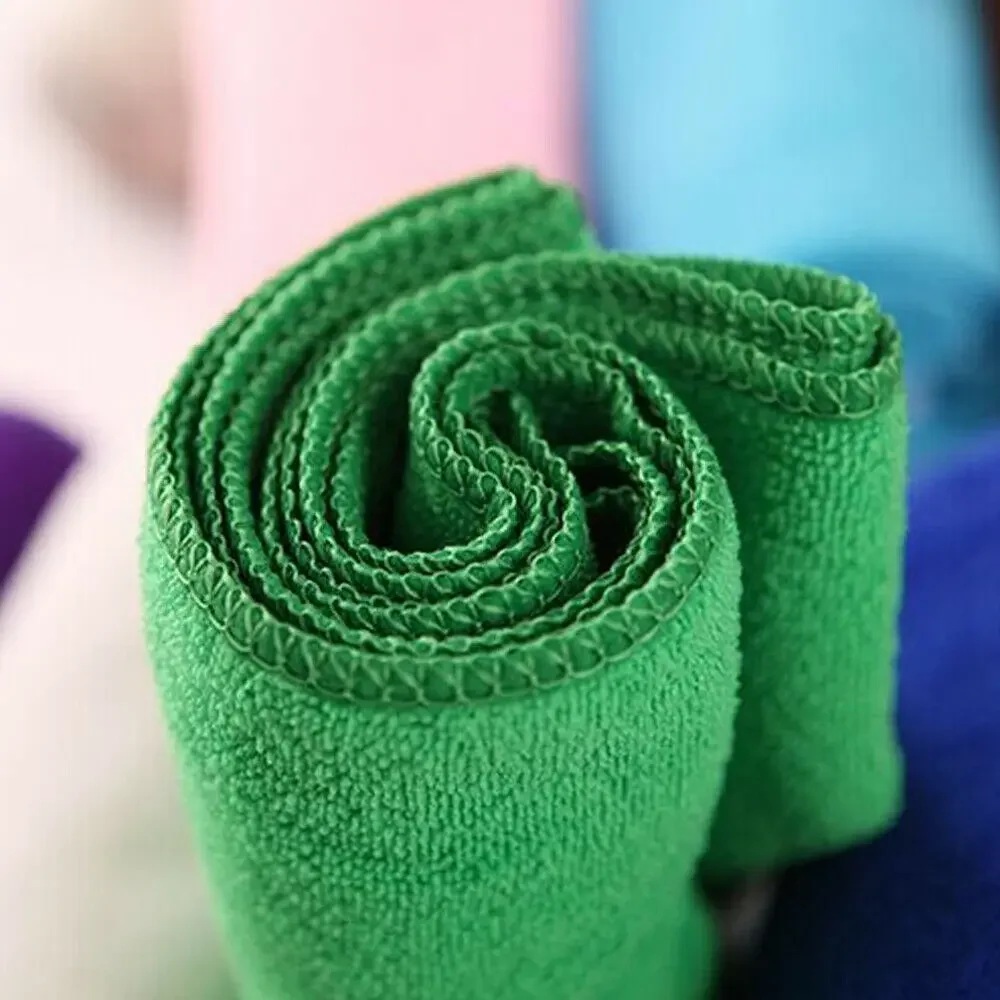 Serviettes de séchage en microcarence pour voiture, chiffon à vaisselle vert doux pour soins du corps, accessoires de lavage détaillés, 10 pièces