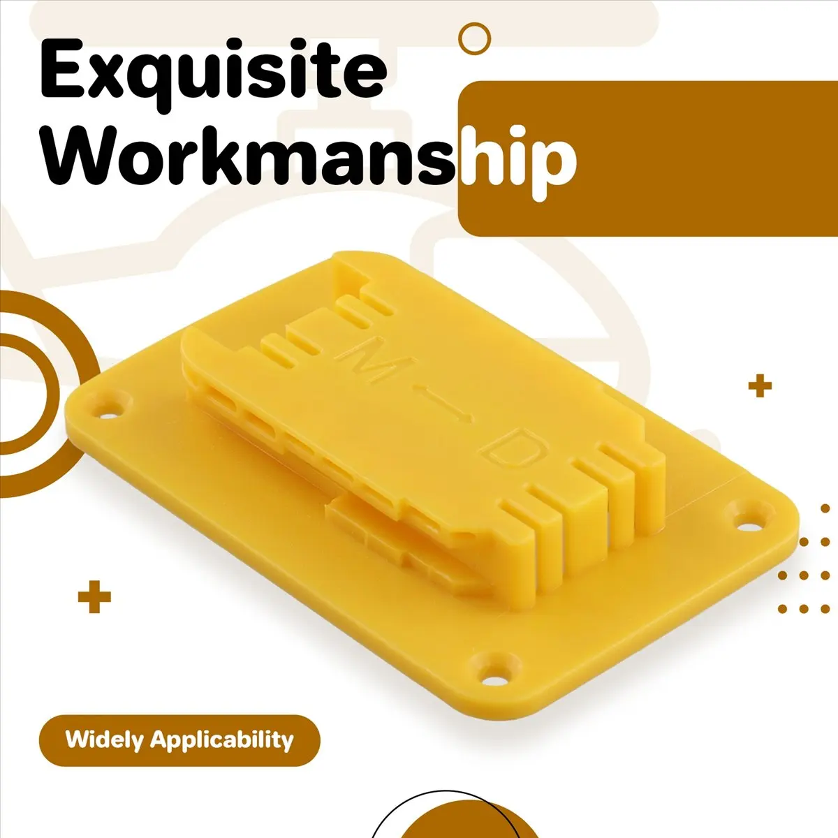A77K 3 Packs Tool Mount for 20V 12V Drill Fit for Tool Holder Hanger (Yellow Lot of 3)