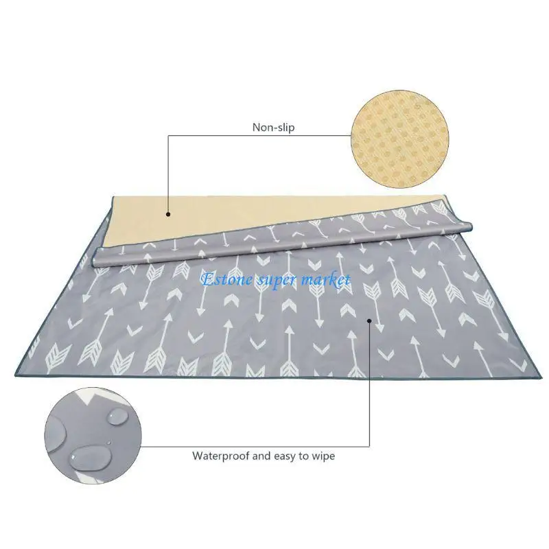 

090B Portable Baby Mat Non-toxic Material Baby for Play Mat Large Folding Portable Toddler Crawling Mat Portable for Play Mat