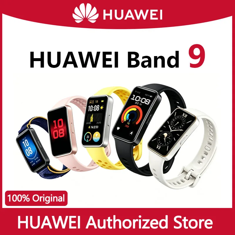 

Original Huawei Band 9 Smart Bracelet 1.47 Inch AMOLED Screen 5ATM Waterproof Heart Rate Blood Oxygen Sleep Monitor Long Standby