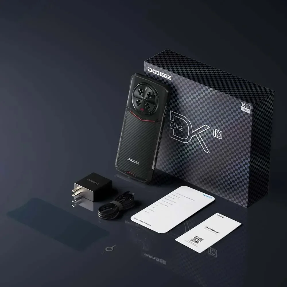 DOOGEE DK 10 견고한 휴대폰, 6.67 인치, 120Hz, 2K AMOLED 디스플레이, 5G Dimensity 8020 Morpho®쿼드 카메라, NFC 포함, 50MP, 120W, 32 GB + 512 GB