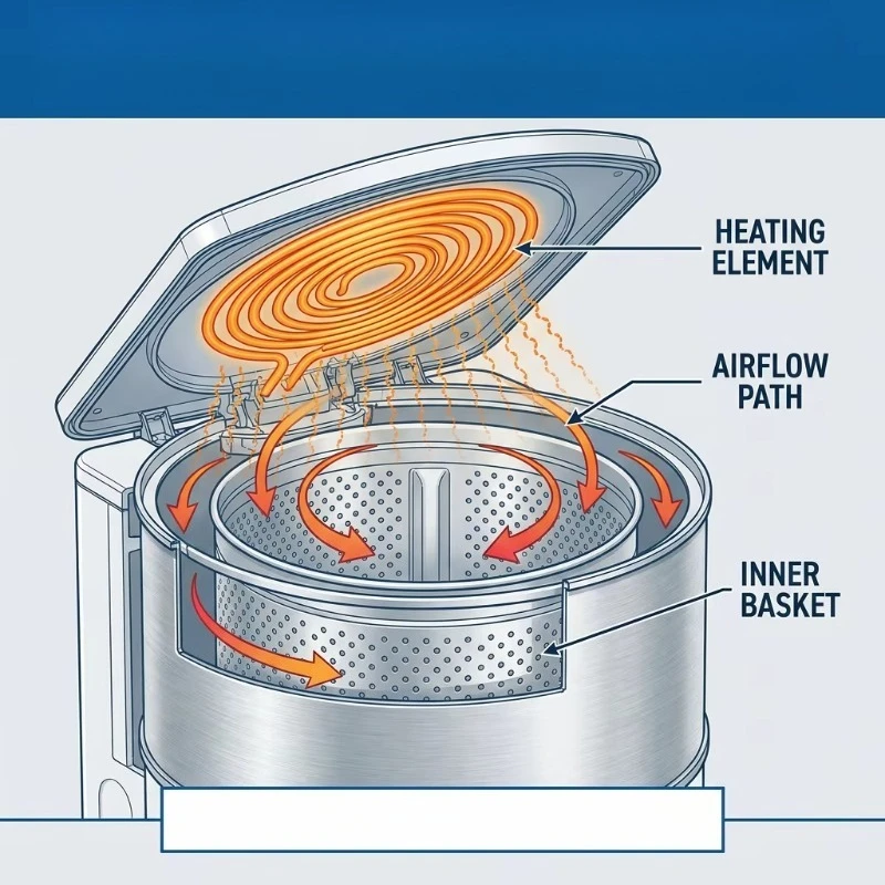304 stainless steel industrial drum drying equipment with steam heating, suitable for metal parts