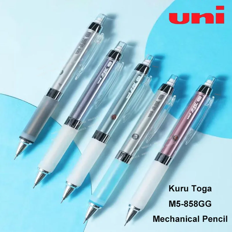 

Механические карандаши Uni α-Gel M5-858GG Mitsubishi KURUTOGA с защитой от поломки, автоматический карандаш для студентов, рисования, офиса, длительного письма