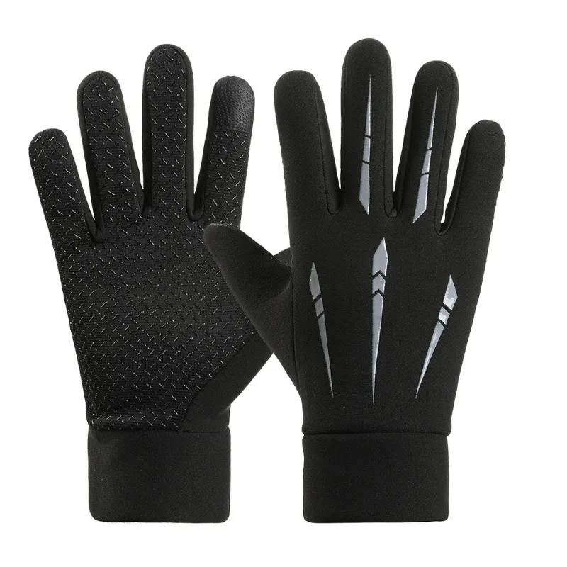 Men Winter Outdoor Cycling Motorcycle Mountaineering Gloves Windproof Waterproof Non Slip Touch Screen Warm Fleece Thermal