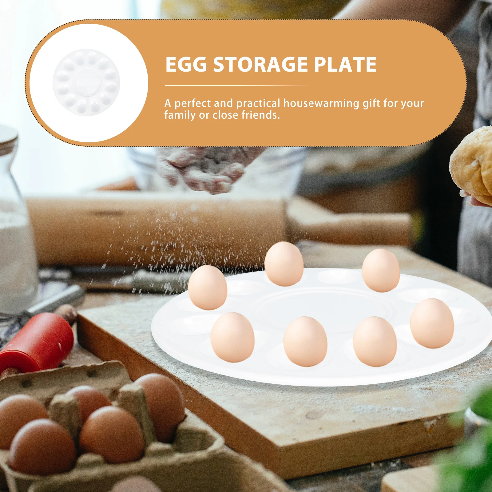 

Egg Fixing Holder for Boiled Eggs Fresh Countertop Dish Deviled Serving Platter Holiday