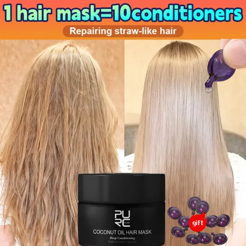 

Keratin Collagen Pro Hair Mask Repair Dry Split Ends Frizzy Damaged Deeply Moisturize Soft Smooth Shiny Women Hair Care Products