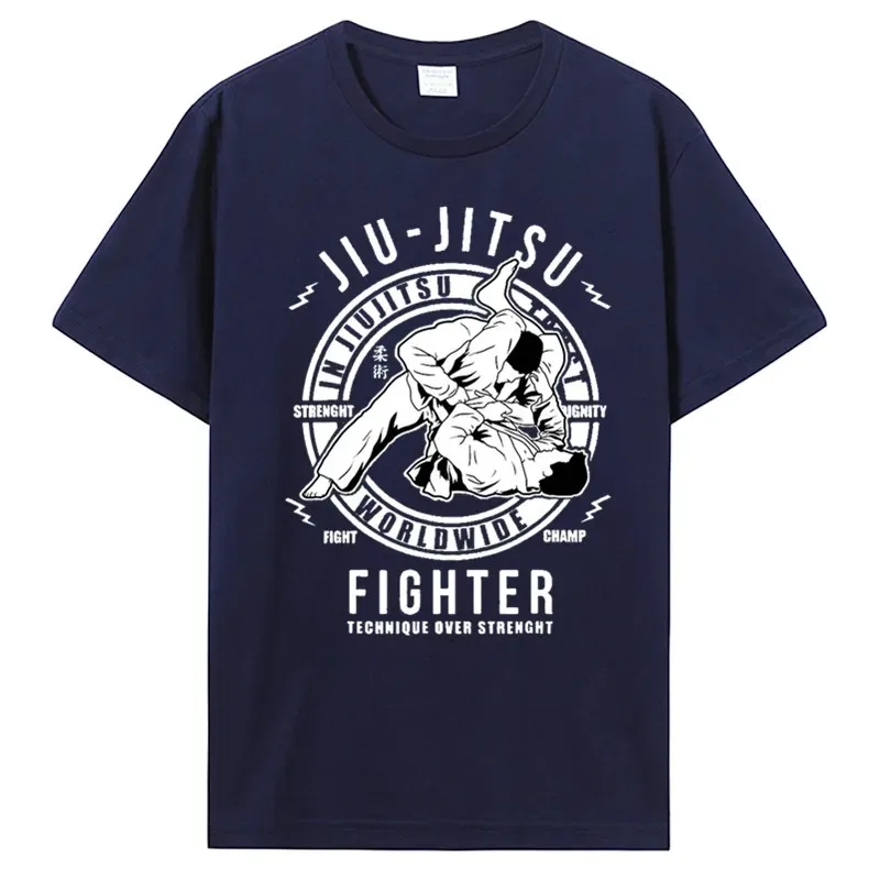 Jiu Jitsu TShirt Martial Arts Men Kids Boys BJJ MMA Jujitsu T-Shirt Tops Tees Fashion Design Cotton Men T Shirt