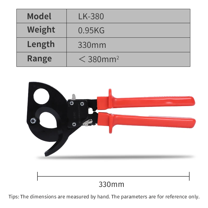 LK-240/380 Wire Cutter Ratchet Cable Cutter Aluminum Copper Wire Cutting Plier Hand Tools