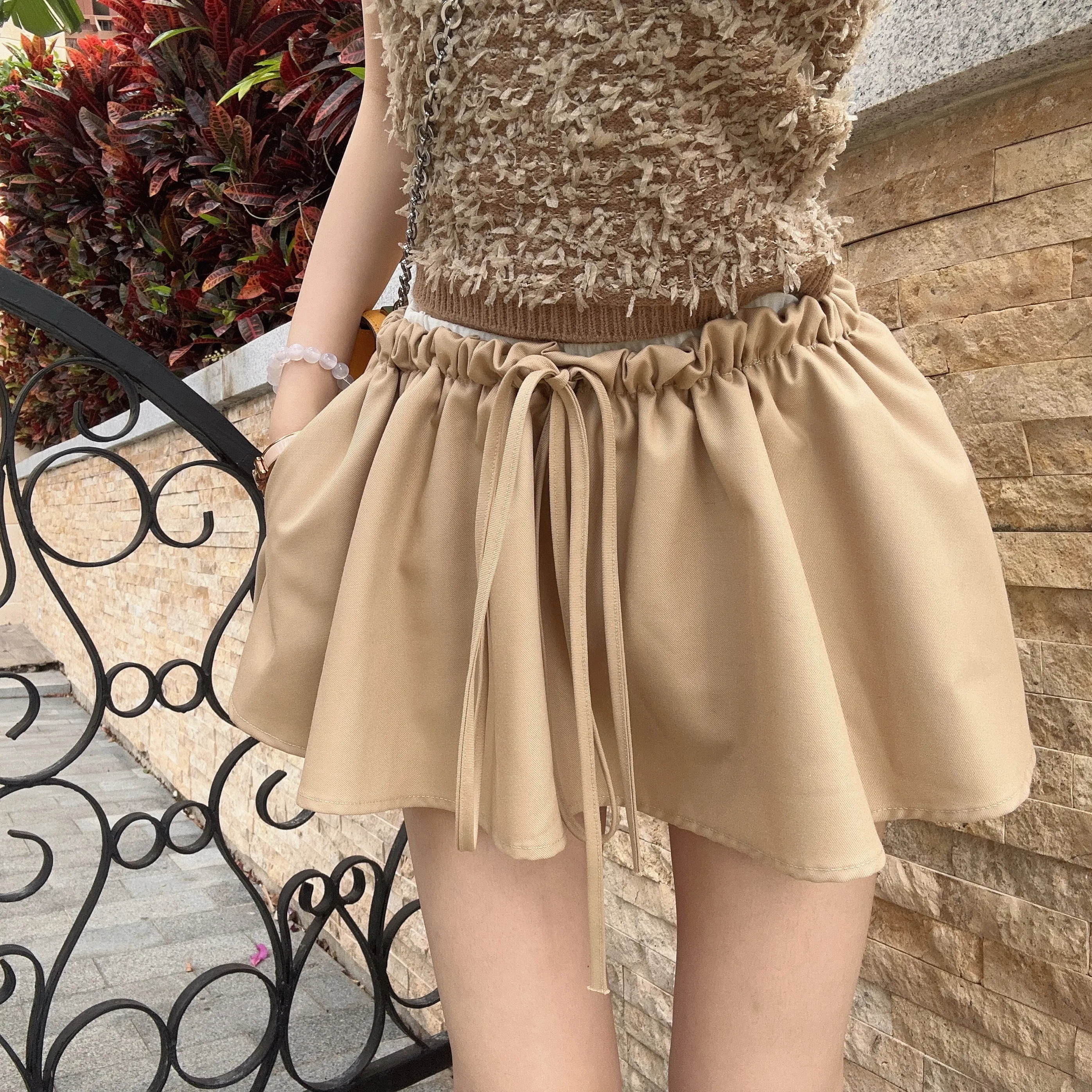 

Женская короткая юбка А-силуэта из ЭВА с эластичным поясом, универсальный дизайн, предотвращающий просвечивание, для идеальной формы тела