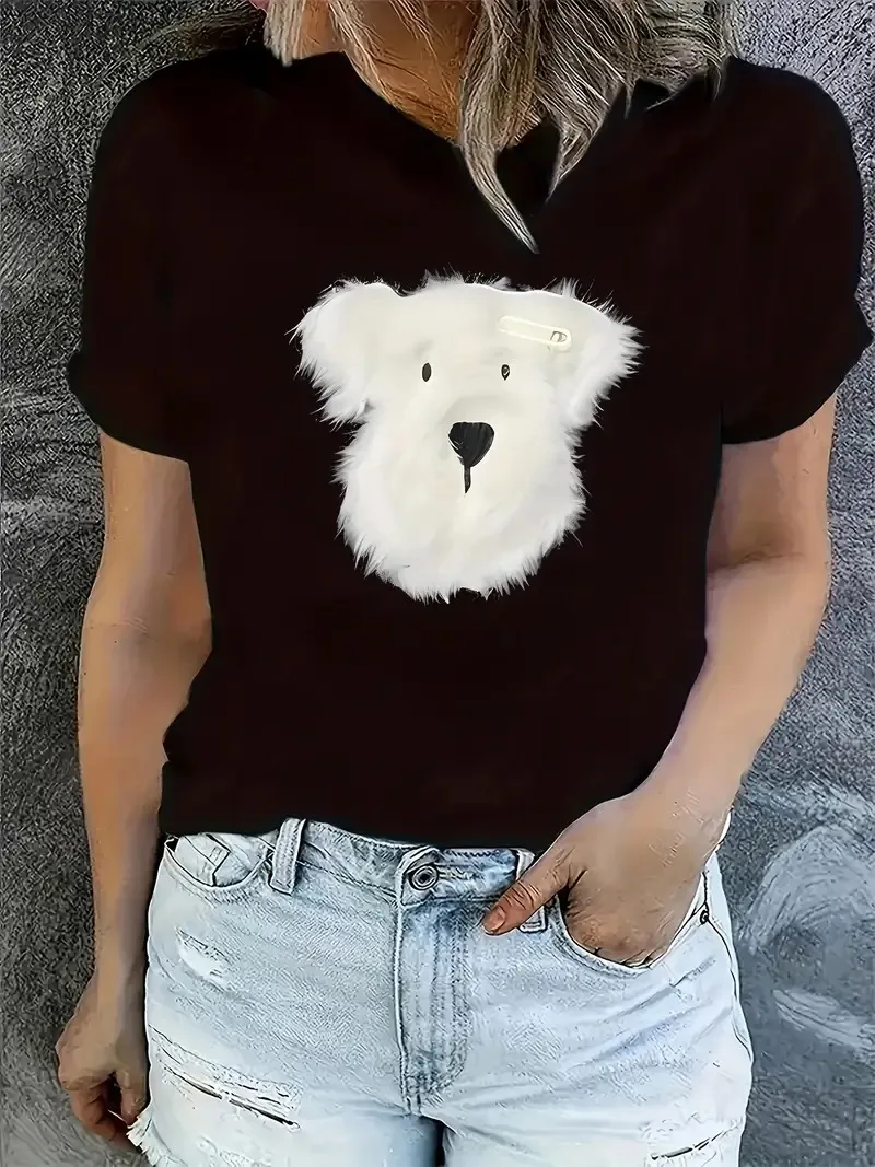 

Y2K Fashion Cute Cartoon Graphic Printing Summer Autumn Winter Cotton Men and Women T-shirt Short Sleeve Luxury Outdoor Sports