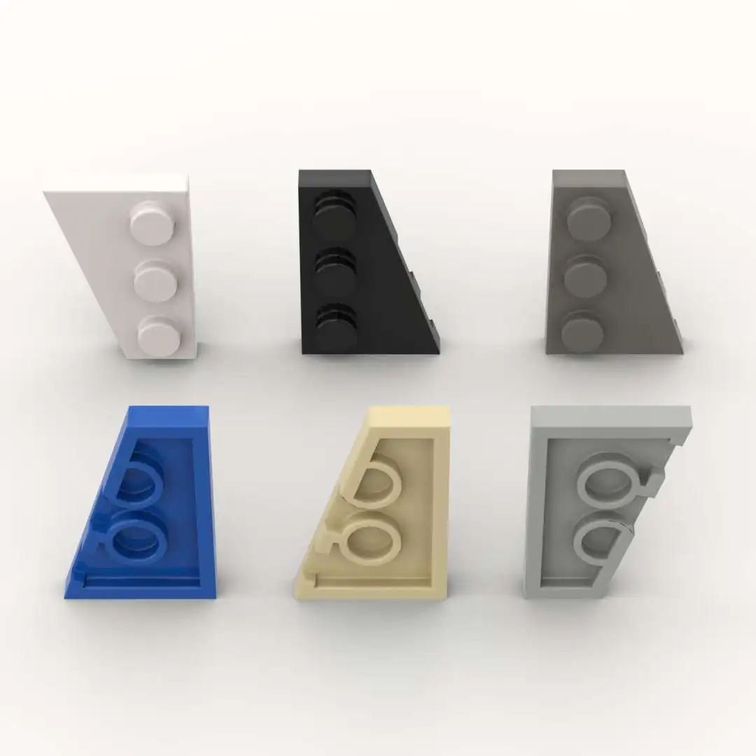 10PCS 43722 Wedge Plate Right 3x2 Building Block Technical Bricks Parts Kids Brain Game Educational DIY Toys Kid Gift