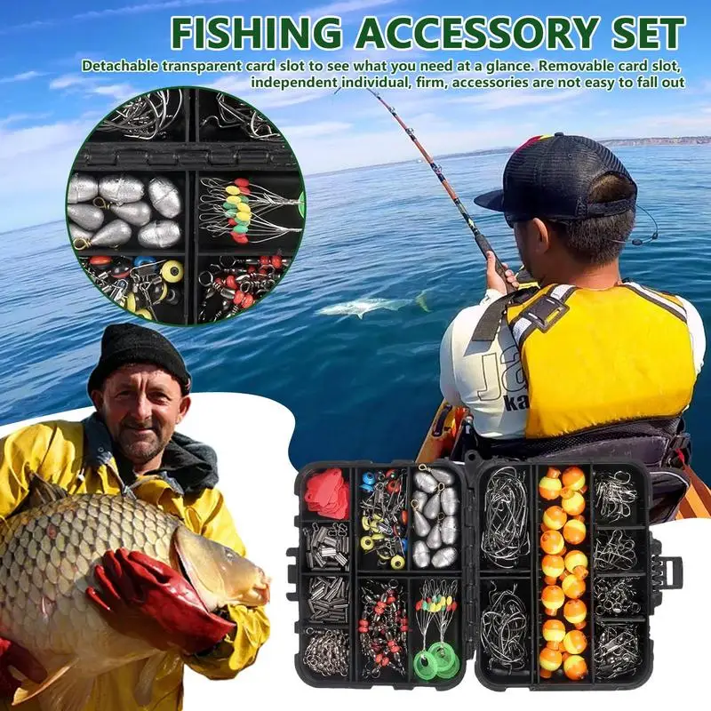 Fishing Tackle Kit Freshwater Tackle Kit 263pcs Portable Fishing Equipment Fishing Kit For Fishing Enthusiast Fisherman