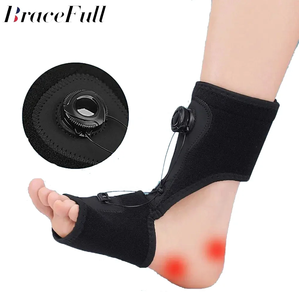 1Pc Comfortable Knob Adjustment Corrector, Orthosis Plantar Fascia Foot Rest Fixation, Ankle Brace Support for Tendonitis