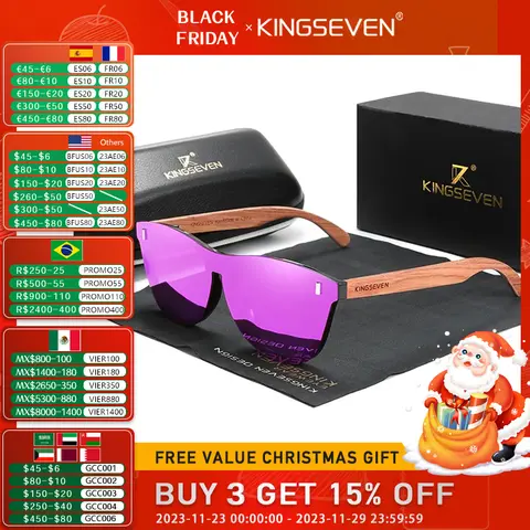 Wooden Polarized Sunglasses KINGSEVEN
