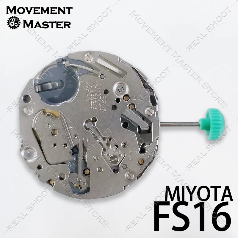 Movimento dell'orologio al quarzo cronografo FS16 per Miyota 3 lancette doppia data 24 ore SR626SW 23,7 mm 5,10 mm