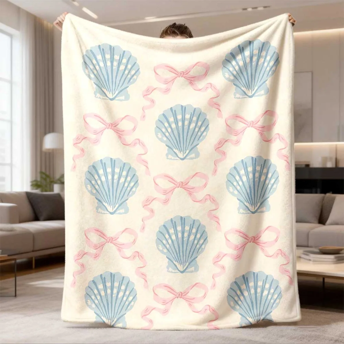 Black Base White Bow Diamond Star Throw Blanket for Indoor Sofa Bed Daily Use Birthday Anniversary Elegant Home Offering