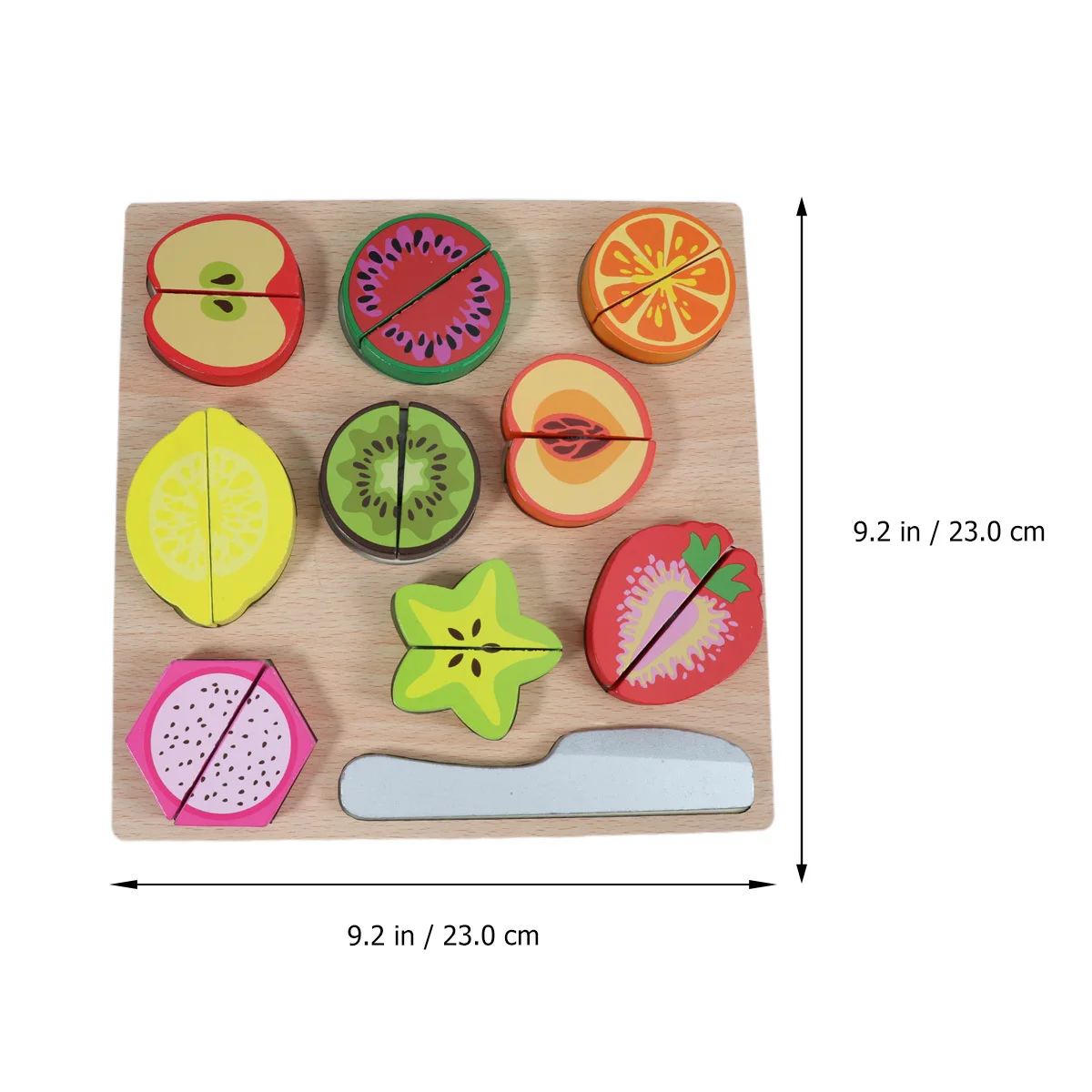 Conjunto de comida de madeira para crianças, corte realista de frutas e legumes, aprendizagem interativa, jogo de cozinha montessori