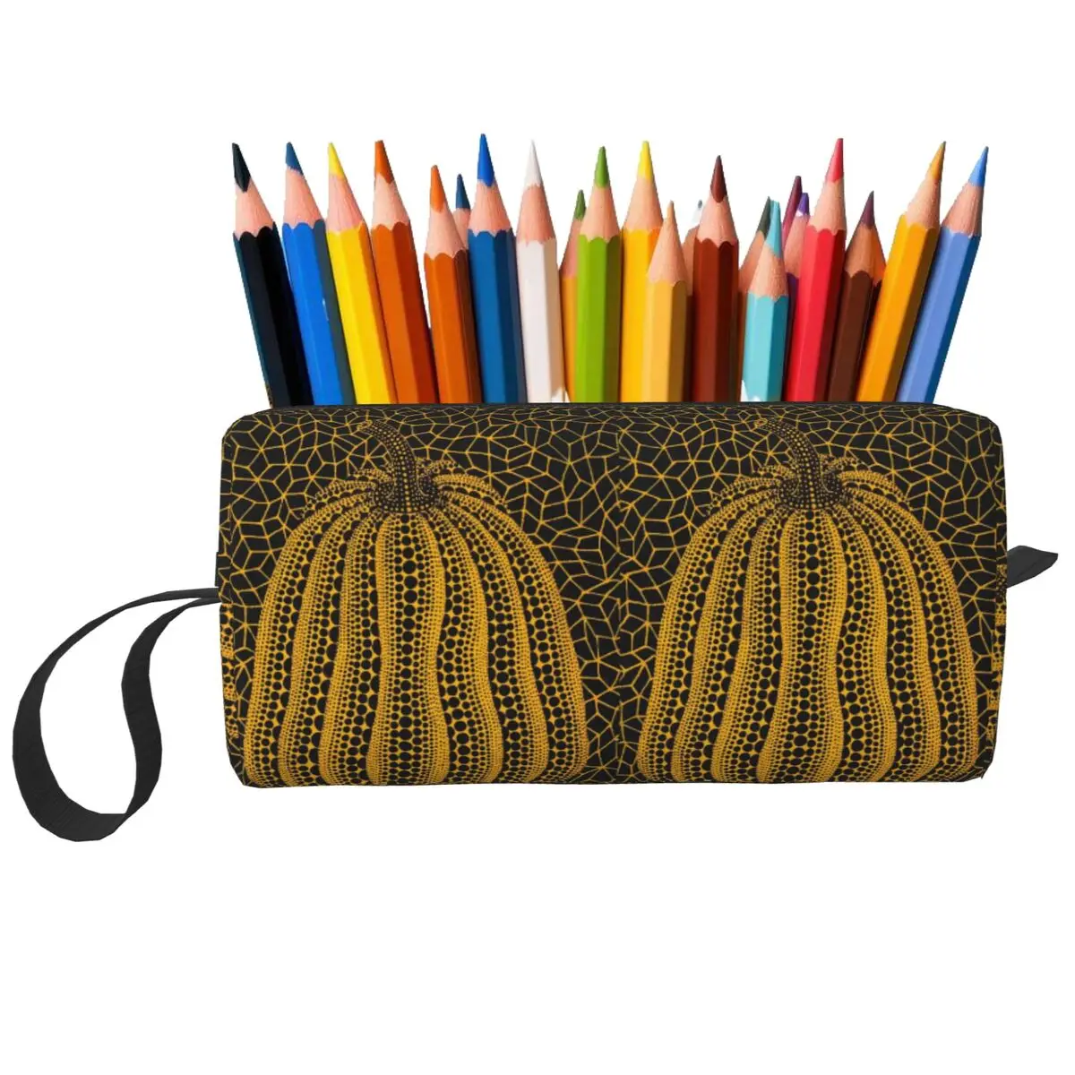 Yayoi Kusama Abstract Painting Pencil Case for Studen School Pen Box Pencil Bag Stationery Supplies Travel Women Organizer Pouch