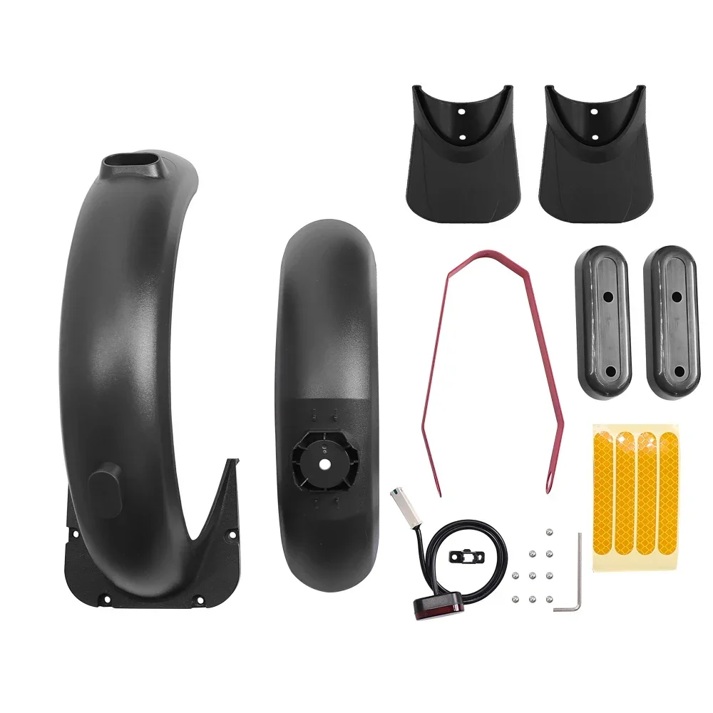 Vorne Hinten Kotflügel Zubehör Kit Für Ninebot Max G30 Elektrische Roller Carbon Fiber Fender Flügel Mit Bremslicht Teil – Detail 40