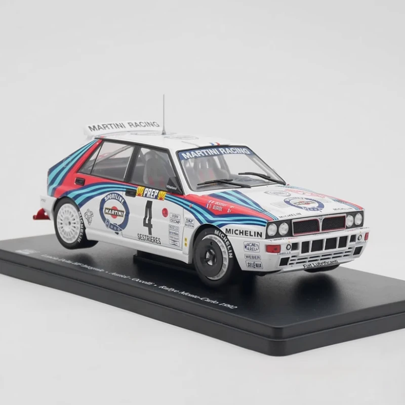 Diecast IXO 1:24 Lancia Delta HF Integrale WRC 1992 Rally Car Alloy Car Model Collection Display Ornament Toy Gift