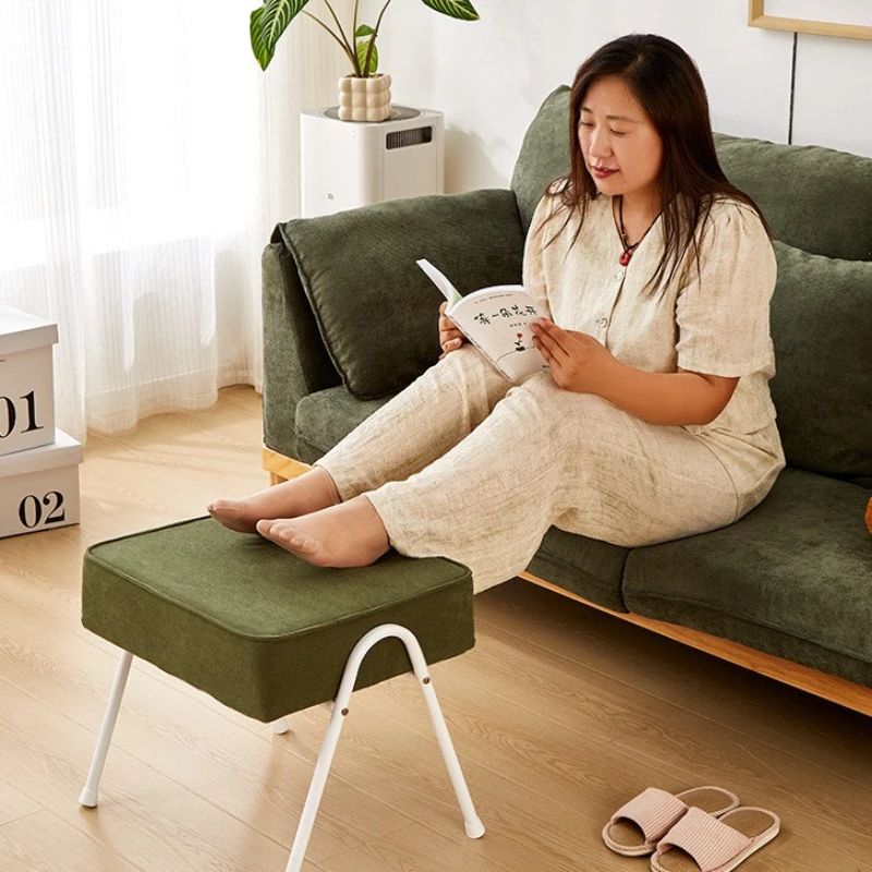 Compact Portable Designer Ottomans Homely Convenience Lamp Fleece Ottomans Shoe Change Bench Living Furniture Taburetek XYDZ