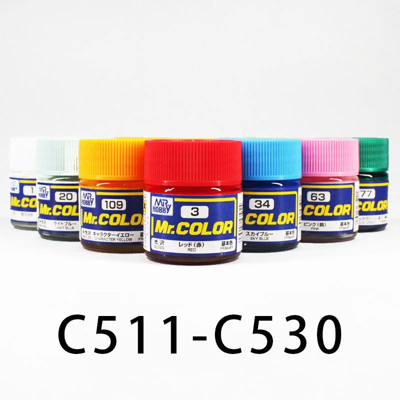 

10ML C511-C530 Mr Color Oily Nitro Paint Pigment For DIY Military Tank Ship Plane Soldier Model Handcraft Coloring Building Tool