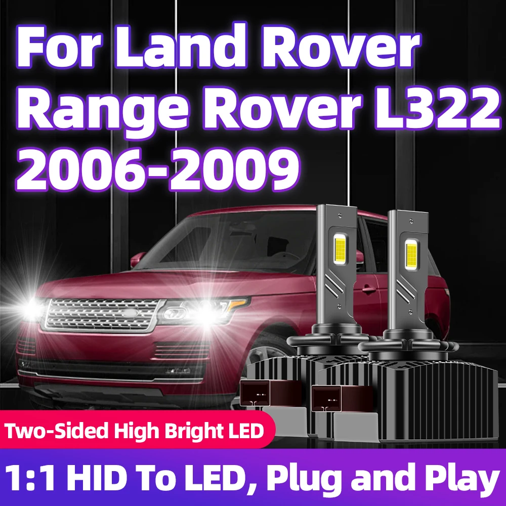 For Land Rover Range Rover L322 2006 2007 2008 2009 30000LM LED D1S 110W Headlights 1:1 HID Size Bulbs Car Light Auto 6000K 12V