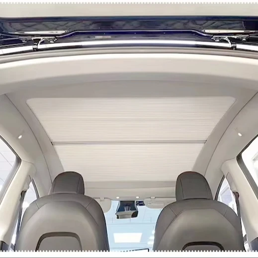 

Tom AutoPerfect Model Y Car Sunshade Retractable Push-Pull With UV Thermal Protection Sunroof Sunshade For Insulation
