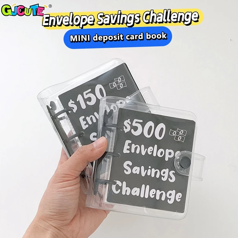 1Pcs Envelope Savings Challenge Saving Money Binder Pocket Saving Loose-leaf Notebook Money Card Book Cash Budget Storage Book