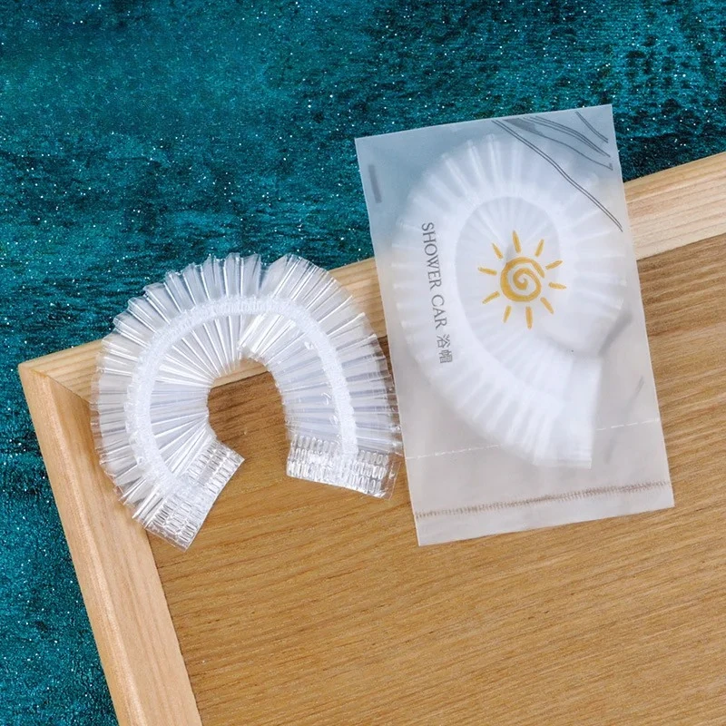 

Новая независимая упаковка, одноразовая шапочка для душа, высококачественная гостиничная шапочка для душа, водонепроницаемая, для салона красоты, большая утолщенная крышка для головы, 10 шт.