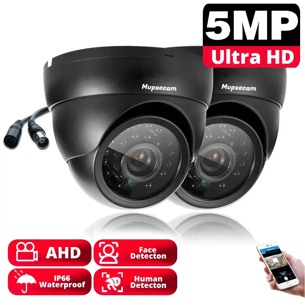 AHD Dome Surveillance CCTV Camera 5MP IR Mini AHD Cameras BNC Indoor Outdoor IR CUT Filter HD Night Vision Human Detect Camera