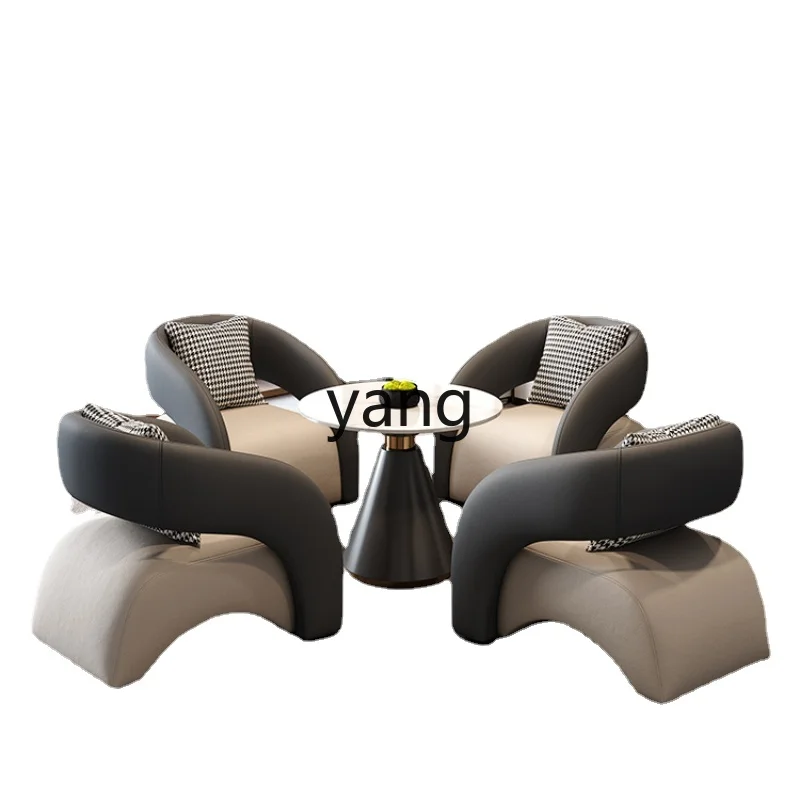 

Yhl Sales Department Negotiation One Table 4 Chairs Small round Conference Table Reception Conference Chairs Combination