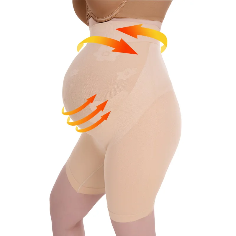 

Maternity Shapewear Women Sculpting Short High Waist Smooth Panties Body Shaper Mid Thigh Back Support Side Seamless Underwear