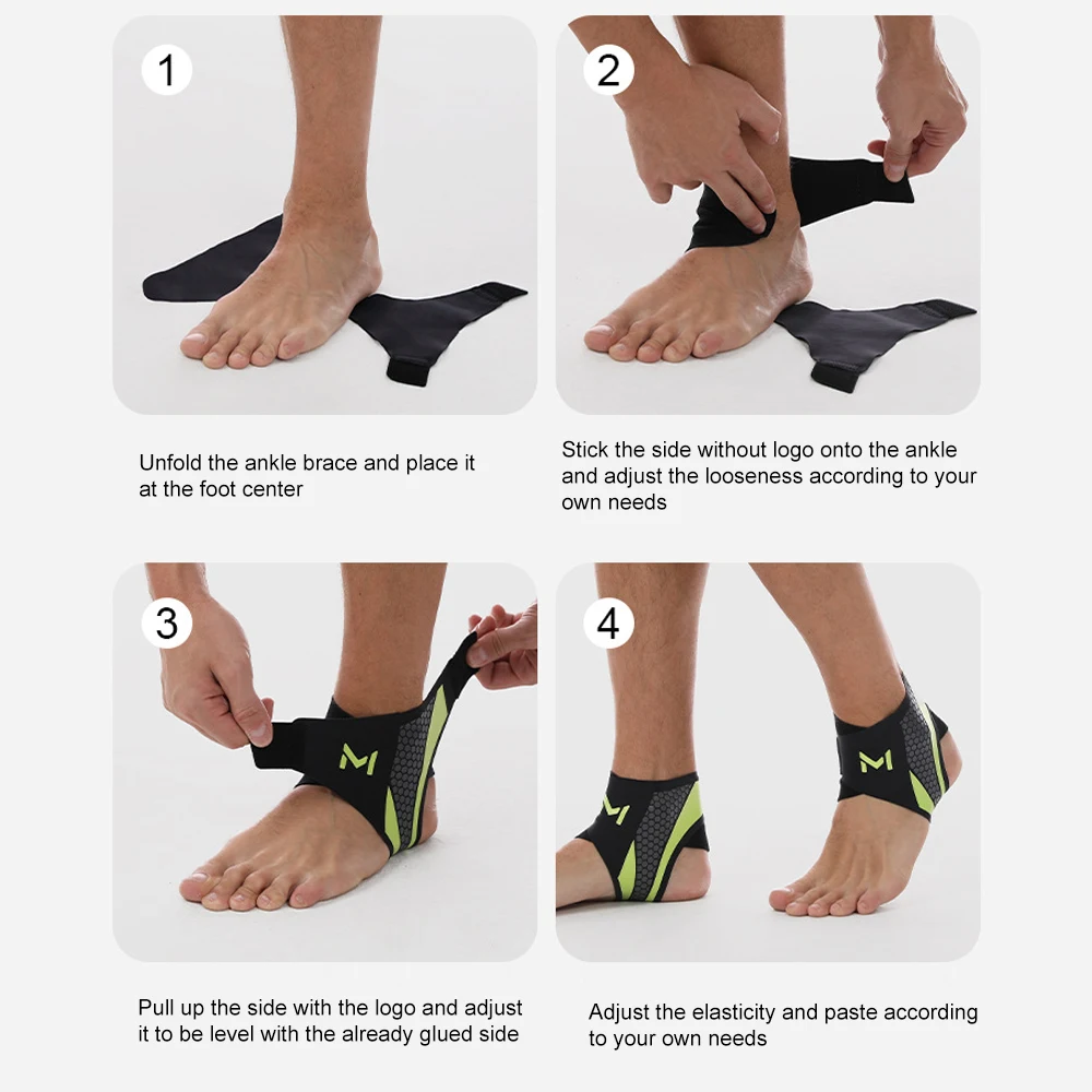 1 Stück Knöchelbandage und elastische Stützen für Männer und Frauen, Knöchelstütze, Knöchel-Kompressionsmanschette, Linderung von Plantarfasziitis, Achillesse – Detail 9