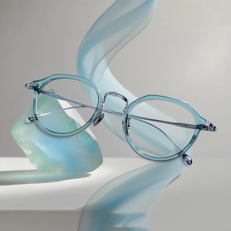 

Japan Handmade Oval Spectacle frame Brand Japanese Acetate Glasses Frames Myopia Men's Glasses Frames Titanium Women Eyeglasses