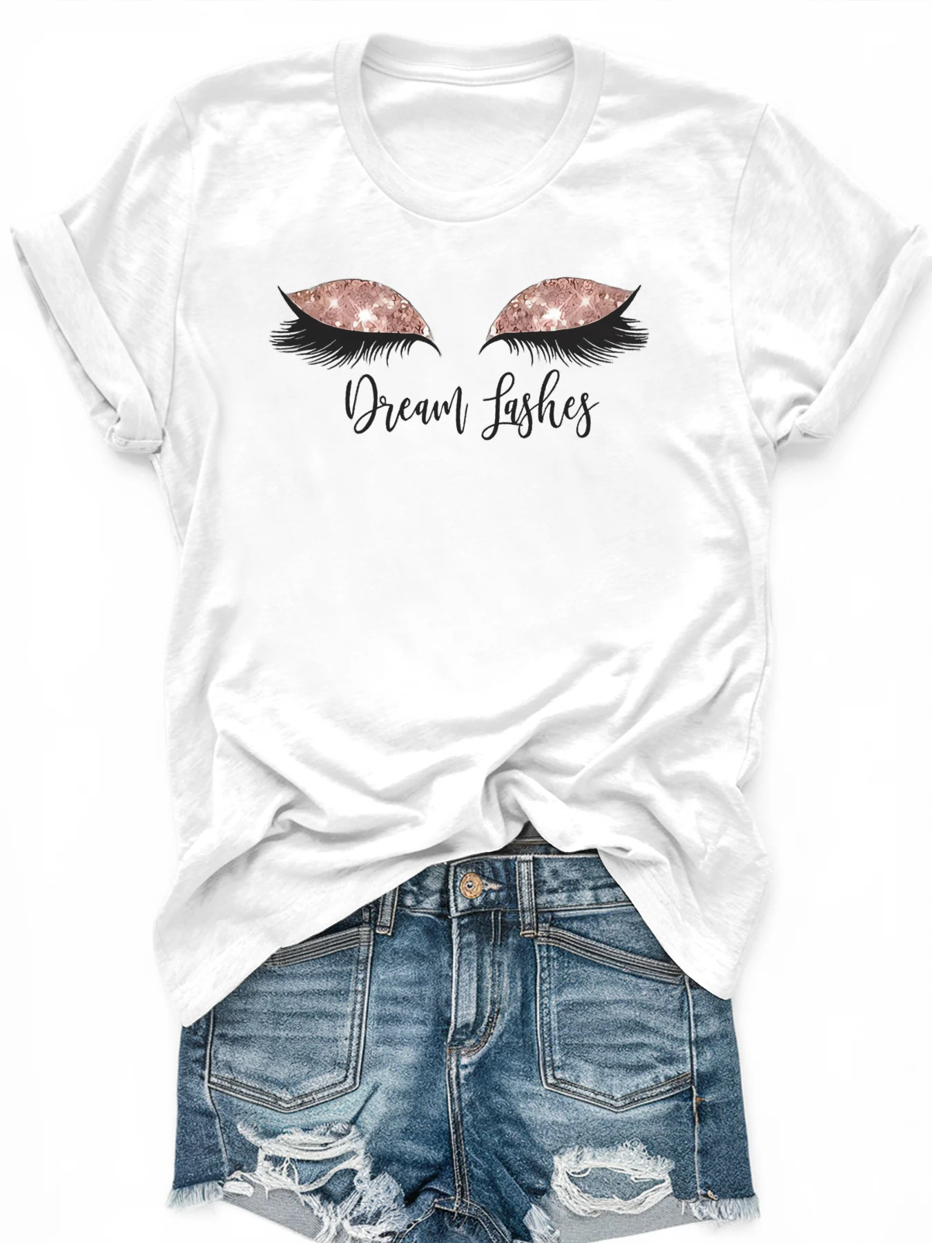 

Women's large-size printed short-sleeved T-shirt, loose and casual, soft, comfortable and breathable, outdoor sports