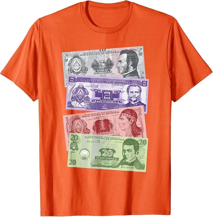 Honduras Billetes, Lempiras T-Shirt Y2k Persönlichkeits-Grafik-Bekleidung für Frauen Männer A Por Baleadas Catrachos Neuheits-Geschenk-T-Shirt-Oberteile – Detail 7