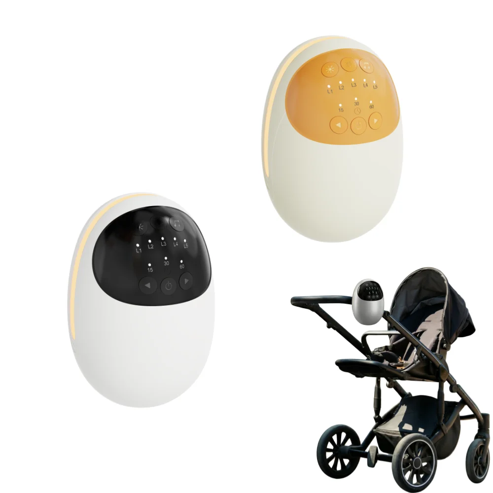 

Детская коляска-качалка с перезаряжаемой батареей 1800 мАч, белым шумом, успокаивающими звуками, светодиодной подсветкой и 3 режимами таймера