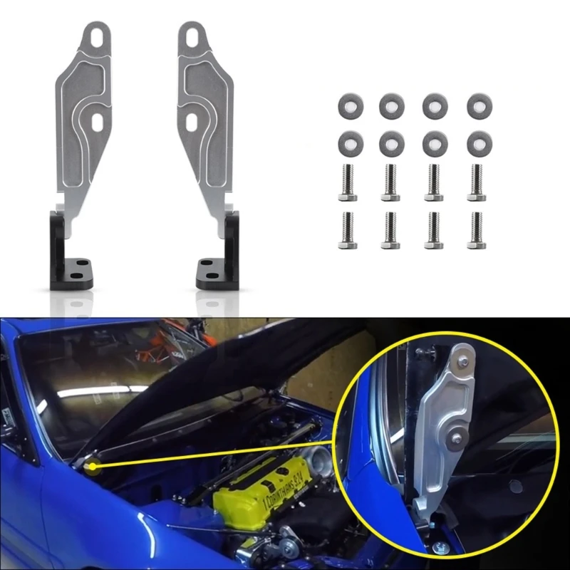 Aluminum Quick Release HoodHinge Release Latches Billet For Civic EK EG6