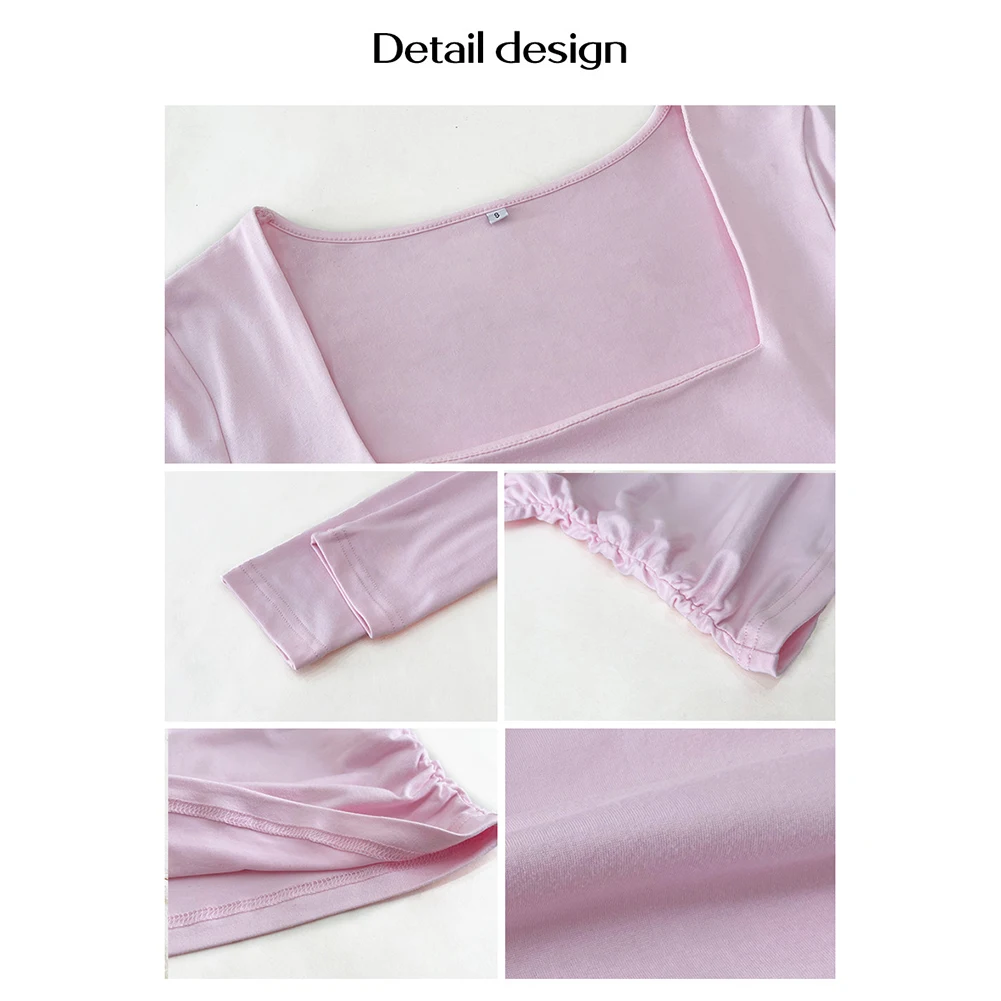 カジュアル長袖トップススリムフィットカジュアルトップスカジュアル真新しい長袖微弾性レギュラー丈ソリッドカラー