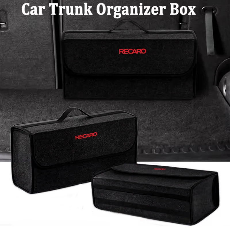 Car Trunk Storage Box Organizer Foldable Stowing Tidying Container Bag For Recaro Racing Auto Accessories