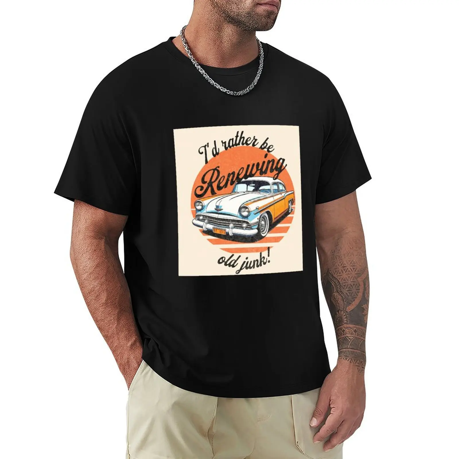 Id rather be Renewing! T-Shirt cotton t-shirt plain for man package T-Shirt