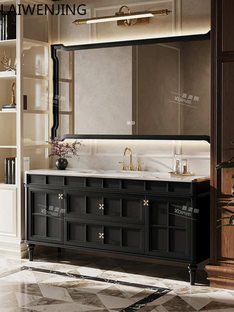 

MJY French retro bathroom cabinet combination high-end custom floor wash basin