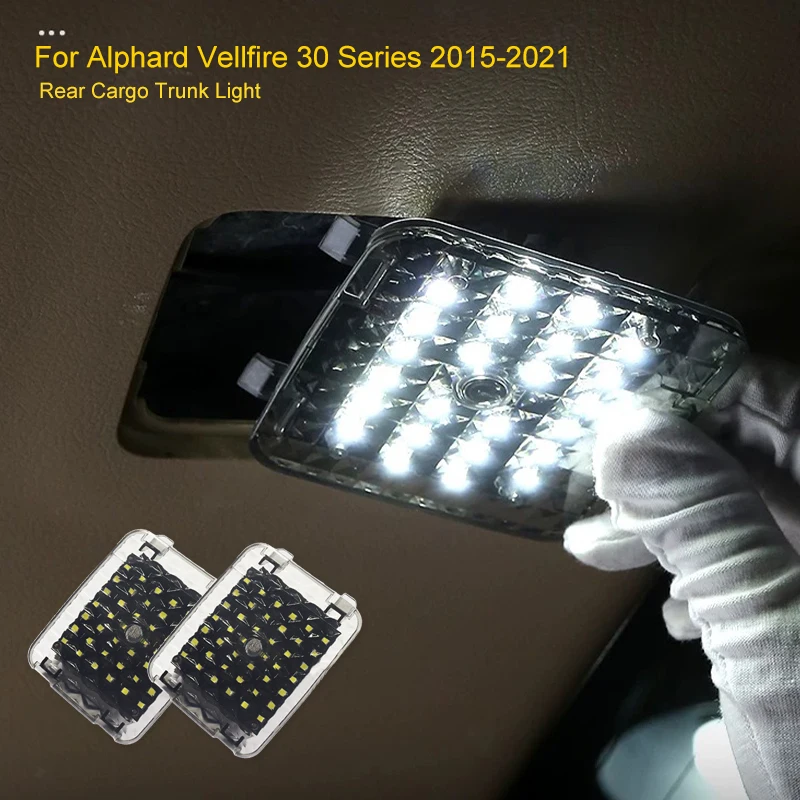 For Alphard Vellfire 30 Series Car Tail Lights Rear Cargo Trunk Light Tailgate Lamp Suitcase Lights W/ Auto Trunk Open Light-up