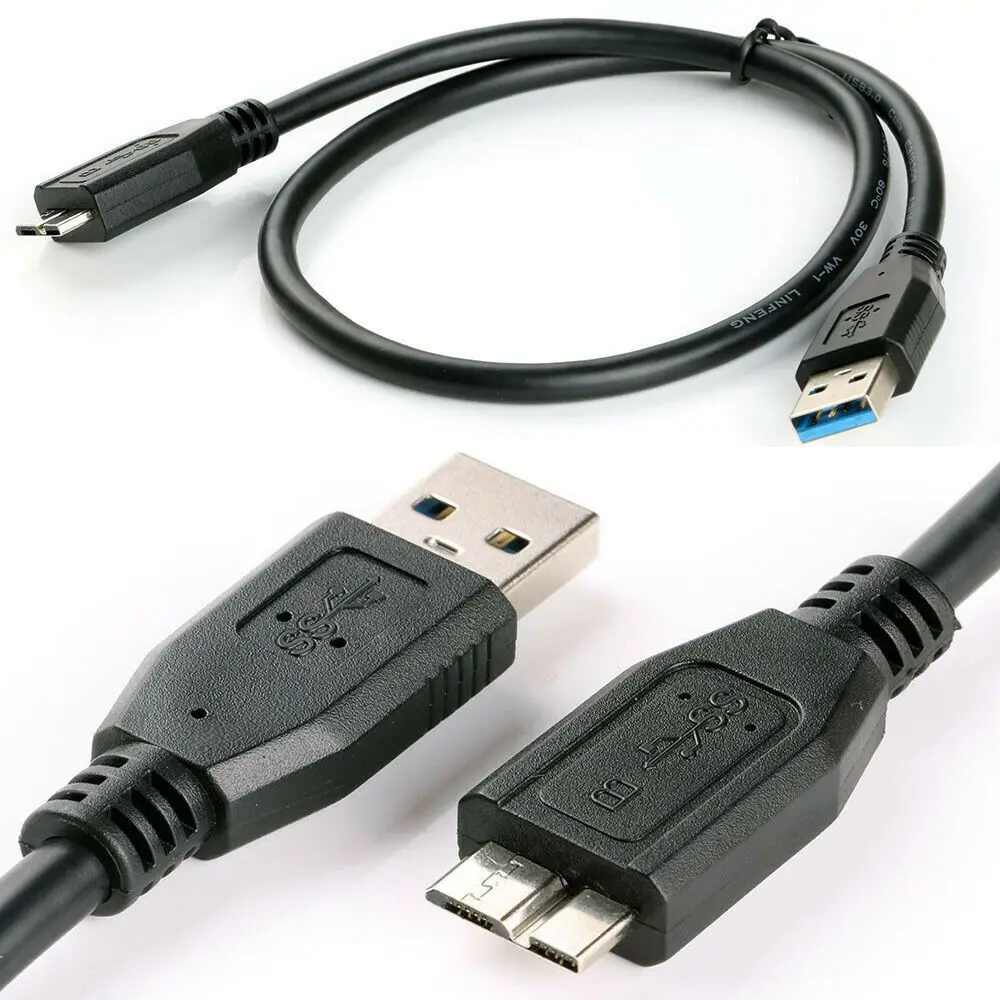 HDD Cable Mobile Hard Disk Data Transfer Adapter Cord Micro B USB 3.0 Cable Data Sync Cable Cord Hard Drive Cable HDD Data Wire