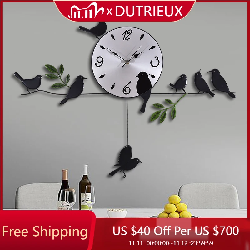 

Minimalist Fashion Clock Wall Cartoon Restaurant Nordic Creative Silent Wall Clocks Design Relogio De Parede Home Decoration