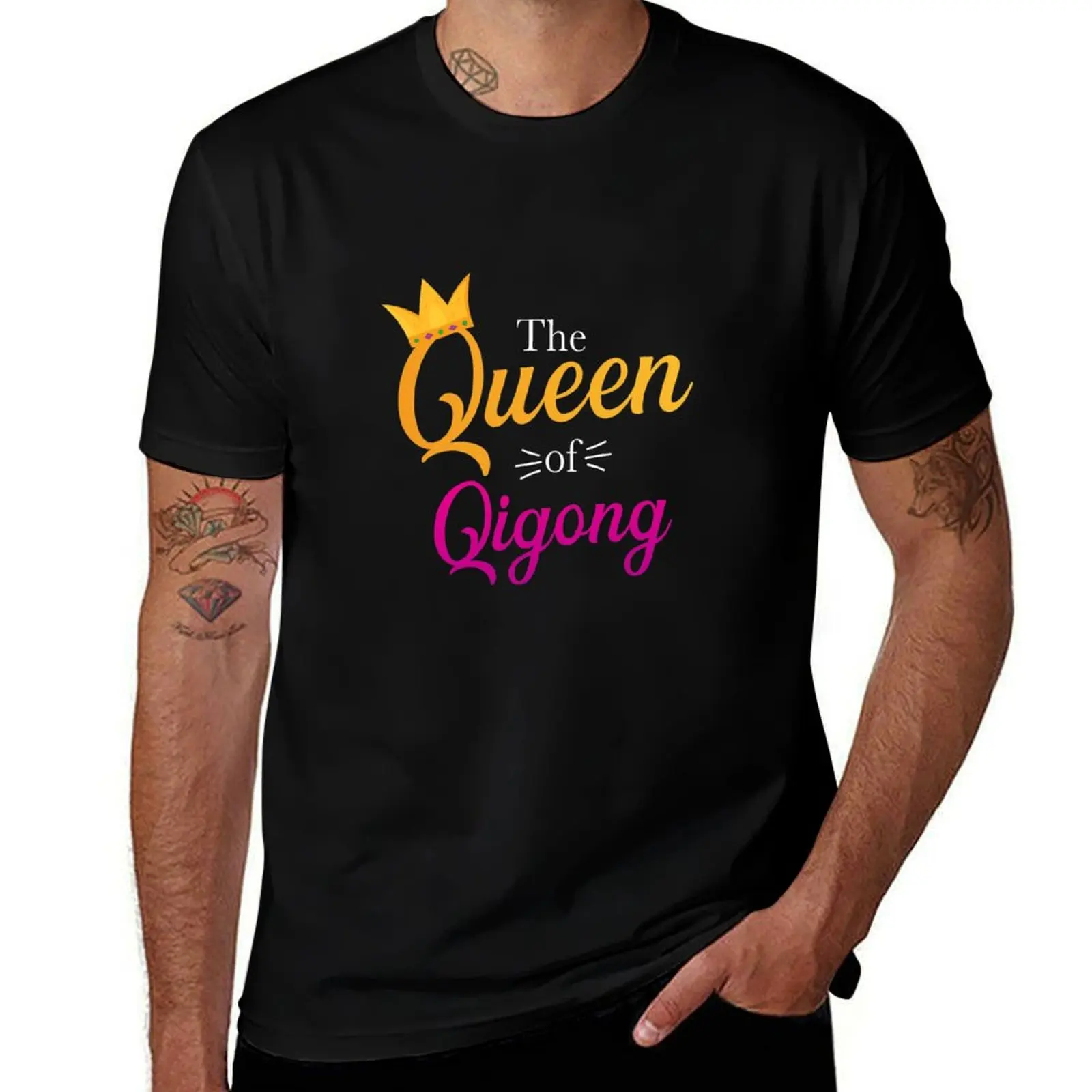 Womens Qi Gong Chi Kung Practitioners Yoga Meditation Gift Qigong graphic T-Shirt Casual All Match Tee Shirt for Men T-Shirt